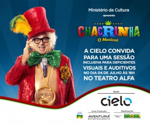 Imagem do convite_Chacrinha o Musical em SP